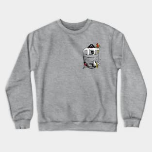 Left Chest Pocket Pirate Pi Symbo Crewneck Sweatshirt